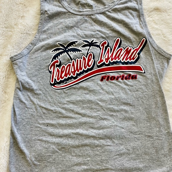 Light grey Treasure Island Florida muscle tank! - Picture 4 of 4